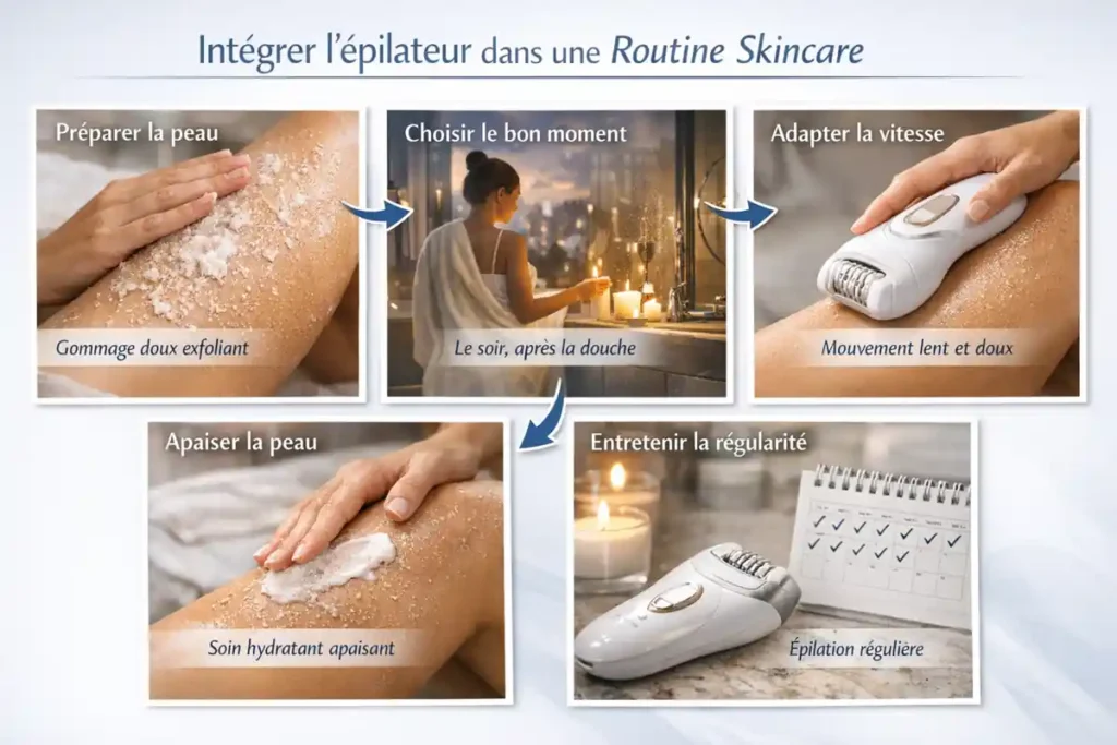 Comment intégrer l’épilateur dans une routine skincare ?