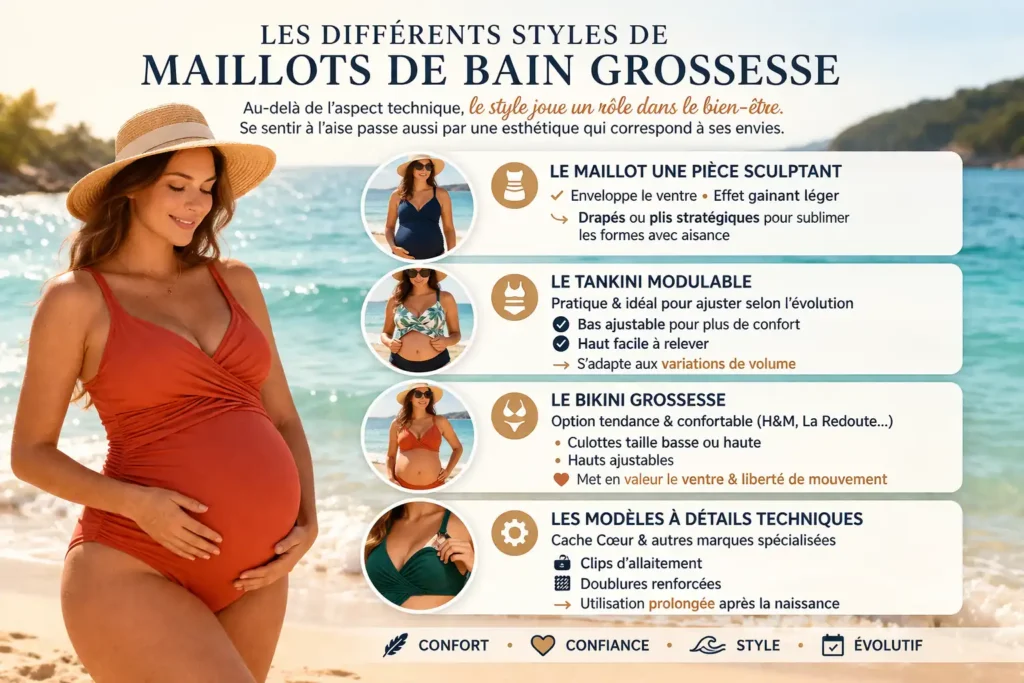 Les différents styles de maillots de bain grossesse