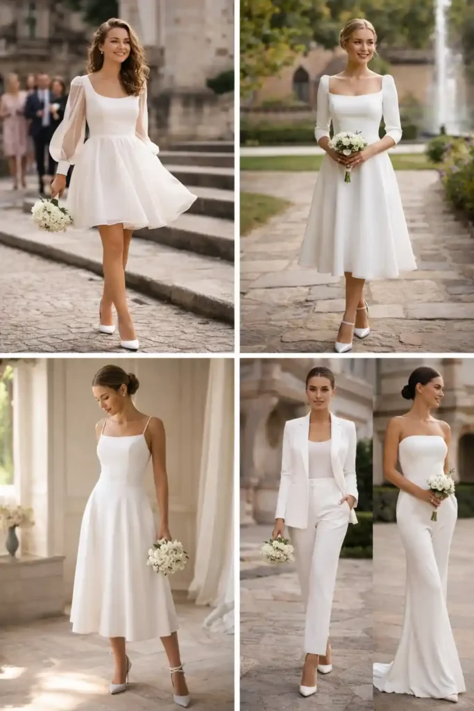 Les styles de robes privilégiés pour un mariage civil