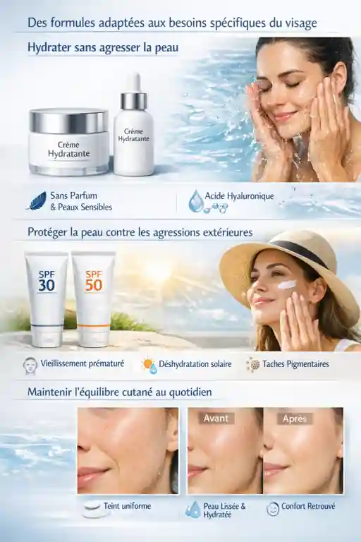Des formules adaptées aux besoins spécifiques du visage