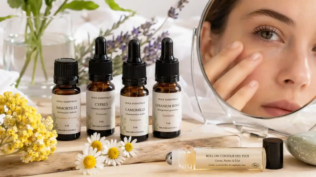 Huiles essentielles anti-cernes : comment atténuer poches et cernes naturellement ?